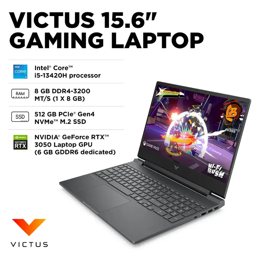 HP Victus 15 (Core i5, 512SSD, 8GB RAM, RTX 3050 4GB Nvidia)