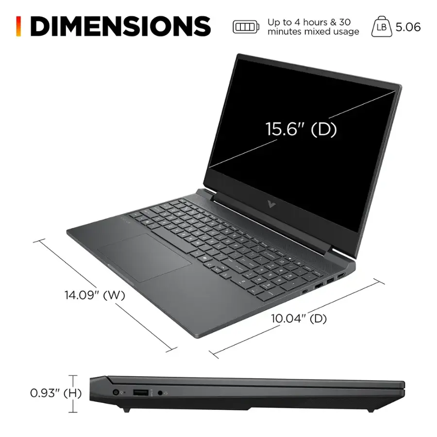 HP Victus 15 (Core i5, 512SSD, 8GB RAM, RTX 3050 4GB Nvidia)